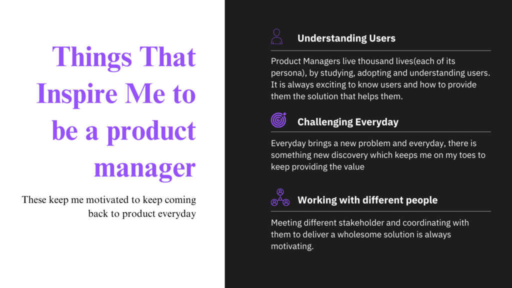 Inpsiration to stay as product manager